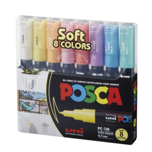MARCADOR POSCA MITSUBISHI 1MM X COL PAST PTA CONICA EXT FINA