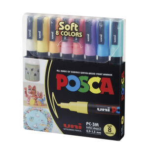 MARCADOR POSCA MITSUBISHI PUNTA MEDIANA X 8 COL PAST SOFT