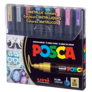 MARCADOR POSCA PC-5M PTA GRUESA X 8 METAL
