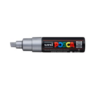 MARCADOR POSCA PC-8K 8.0MM PTA BISELADA PLATA X 6 UN