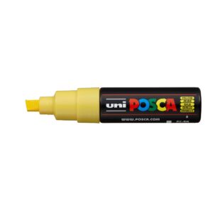 MARCADOR POSCA PC-8K 8.0MM PTA BISELADA AMARILLO X 6 UN