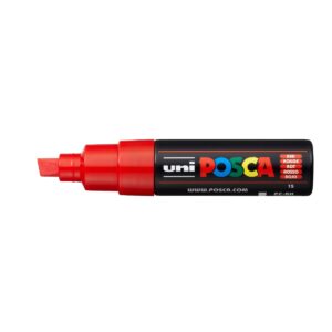 MARCADOR POSCA PC-8K 8.0MM PTA BISELADA ROJO X 6 UN