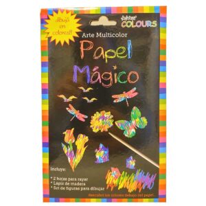 PAPEL MAGICO COLOURS 2 HOJAS CON SET FIGURAS
