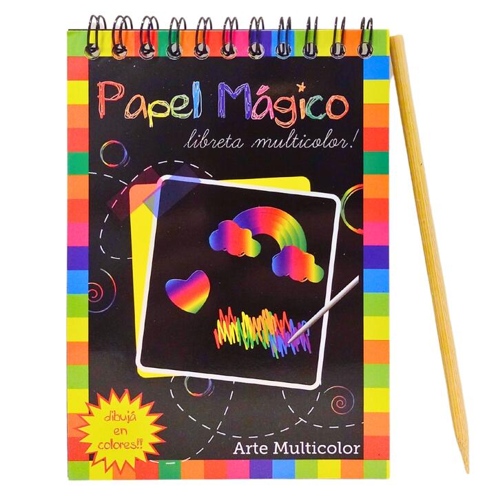PAPEL MAGICO COLOURS LIBRETA ESPIRAL (12 HOJAS)