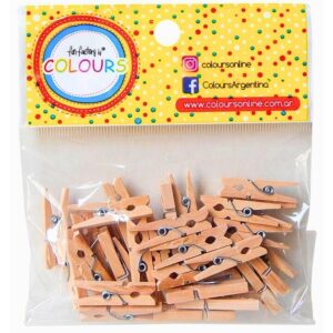 BROCHE COLOURS MADERA NATURAL 3 CM X 36