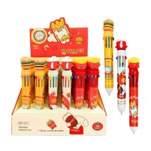 BOLIGRAFO COLOURS 10 COLORES FAST FOOD CUERPO ESTAMPADO
