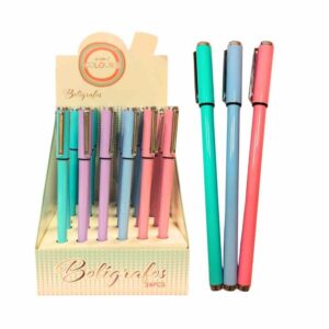 BOLIGRAFO COLOURS METAL COLOR PASTEL CON TAPA