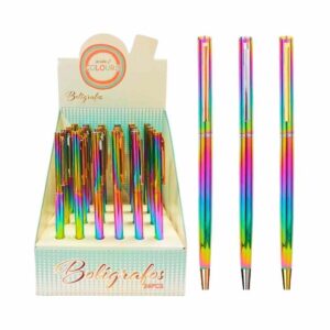 BOLIGRAFO COLOURS METAL TORNASOLADO CON CLIP
