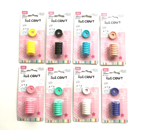 DISCOS IBICO DE EXPANSION 24MM CORAZON CELESTE PASTEL