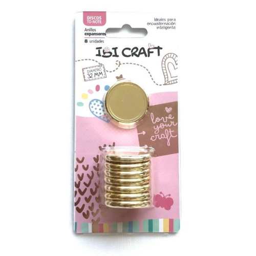 DISCOS IBICO DE EXPANSION 32MM CIRCULO ORO