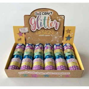 CINTA WASHI TAPE IBICO GLITTER IMPRESA X 4MTS X 48