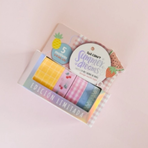 CINTA WASHI TAPE IBICO 5 ROLLOS 4 MTS SUMMER EDITION