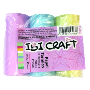 PAPEL IBICO P/ IMPRESORA SET PASTEL X 3 COLORES SURT 4.5MTS