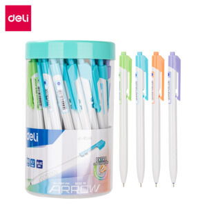 BOLIGRAFO DELI ARROW RETRACTIL TINTA AZUL POTE X 50 0.7MM