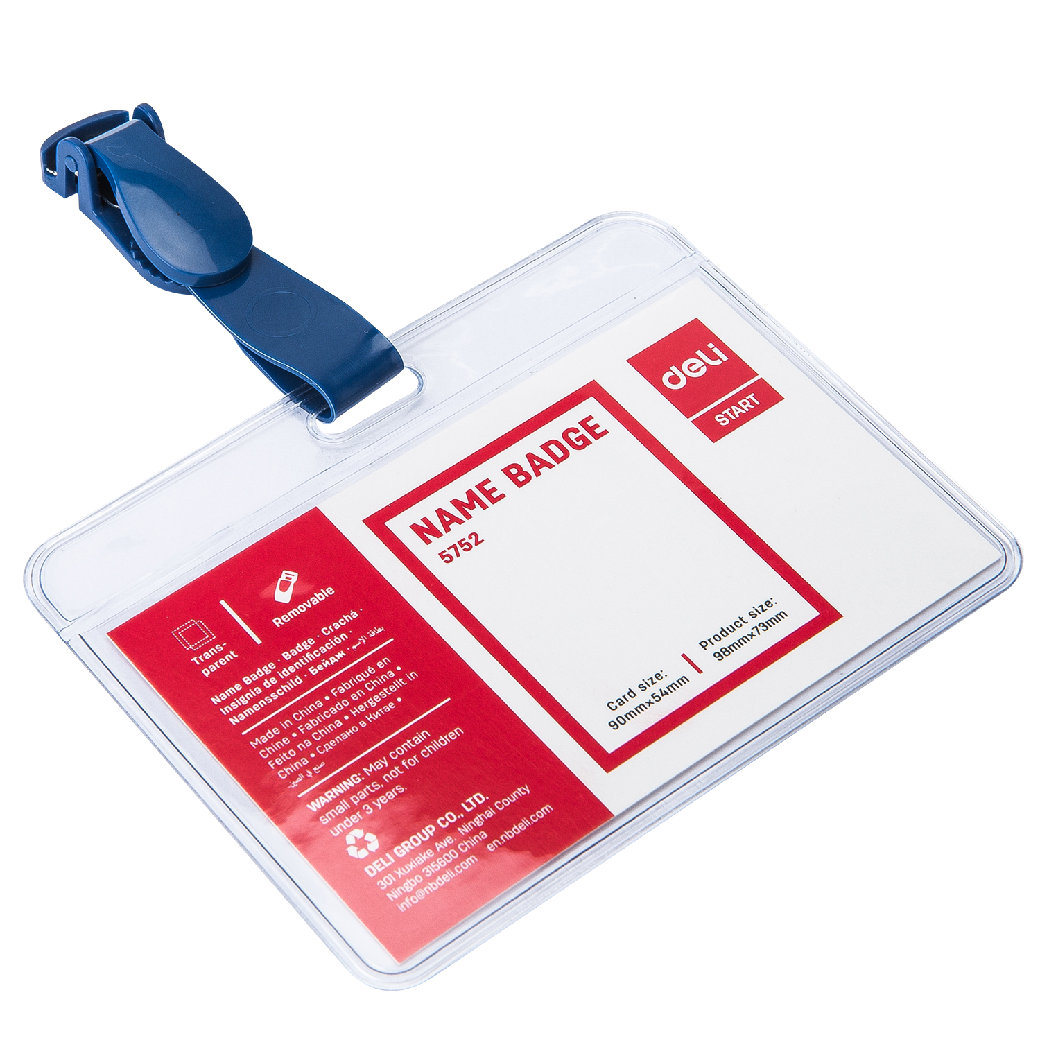 PORTA CREDENCIAL DELI START PLUS HORIZONTAL C/CLIP (5752)