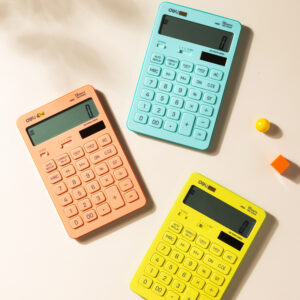 CALCULADORA DELI (EM01551) NEW TOUCH 12DG BAT DUAL AMARILLA