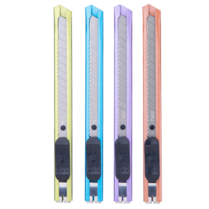 CUTTER DELI ESSENTIAL METAL C/ CLIP 4 COLORES SURTIDOS