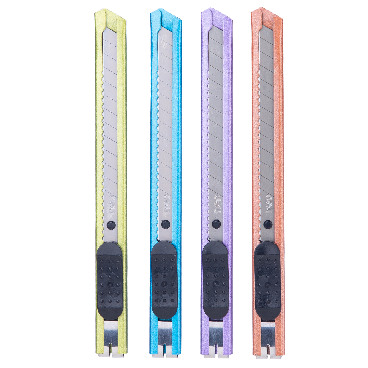 CUTTER DELI ESSENTIAL METAL C/ CLIP 4 COLORES SURTIDOS