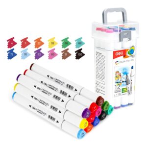 MARCADOR DELI SKETCH MARKER TRIANGULAR BOX X 12 DOBLE PTA