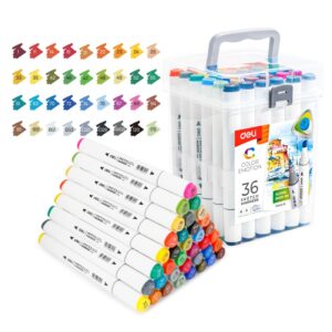 MARCADOR DELI SKETCH MARKER TRIANGULAR BOX X 36 DOBLE PTA