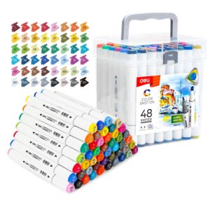 MARCADOR DELI SKETCH MARKER TRIANGULAR BOX X 48 DOBLE PTA