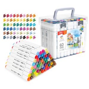 MARCADOR DELI SKETCH MARKER TRIANGULAR BOX X 60 DOBLE PTA