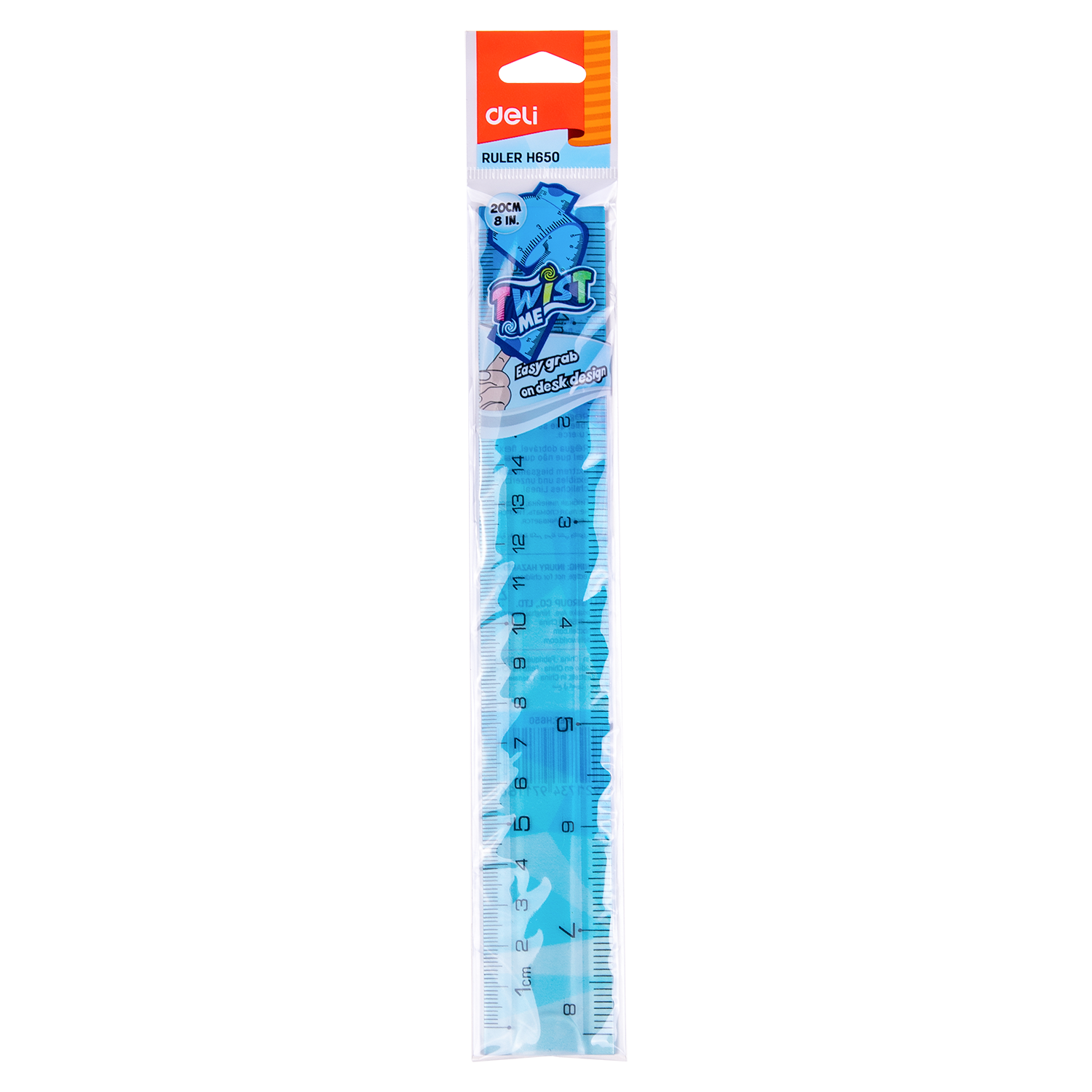 REGLA DELI TWIST FLEXIBLE 20CM COLORES SURTIDOS