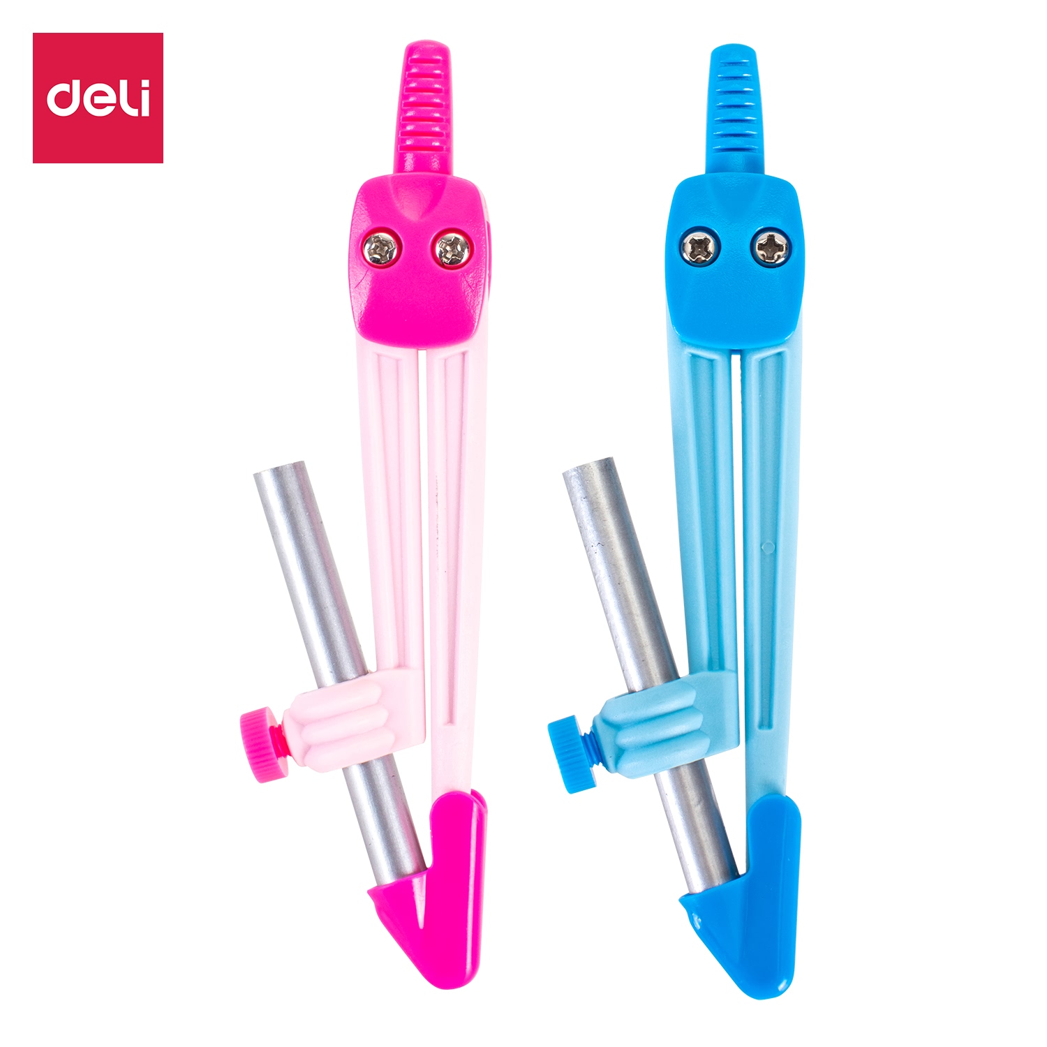 COMPAS DELI PLASTICO P/LAPIZ 2 COLORES SURTIDOS ESTUCHE IND