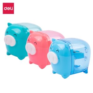 SACAPUNTA DELI PLASTICO CERDITO 6 COLORES X 12