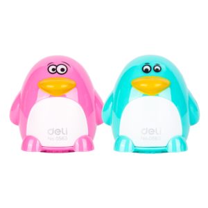 SACAPUNTA DELI PLASTICO PINGÜINO 2 BOCAS 3 MOTIVOS BL X 1