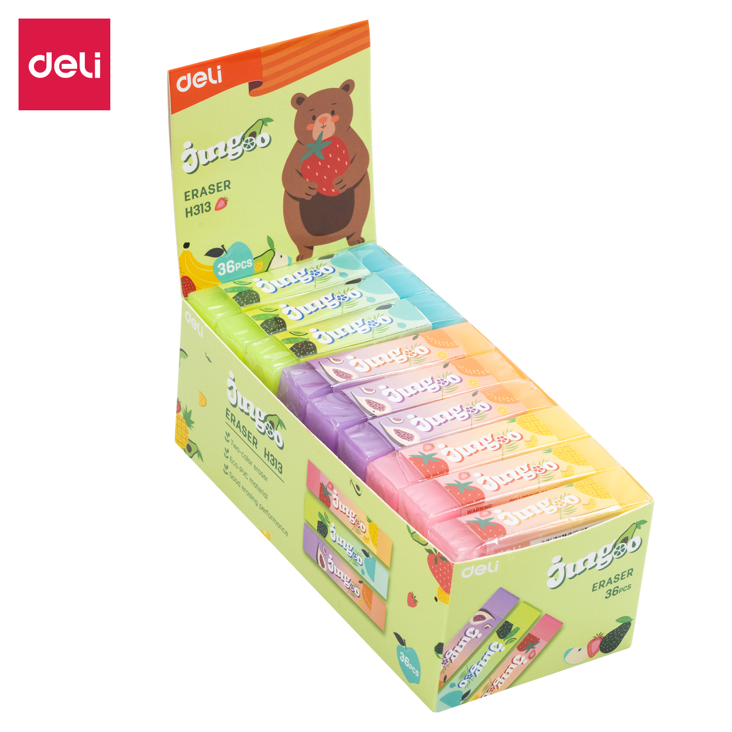 GOMA DE BORRAR DELI BICOLOR JUNGO