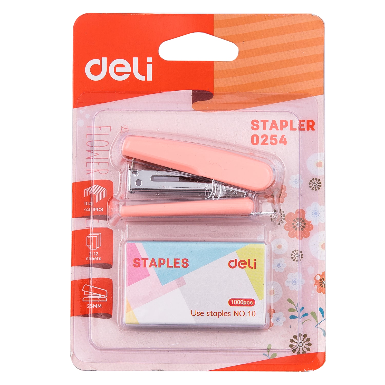 MINI ABROCHADORA DELI KIT X 12 HJ 4 COLORES SURTIDOS