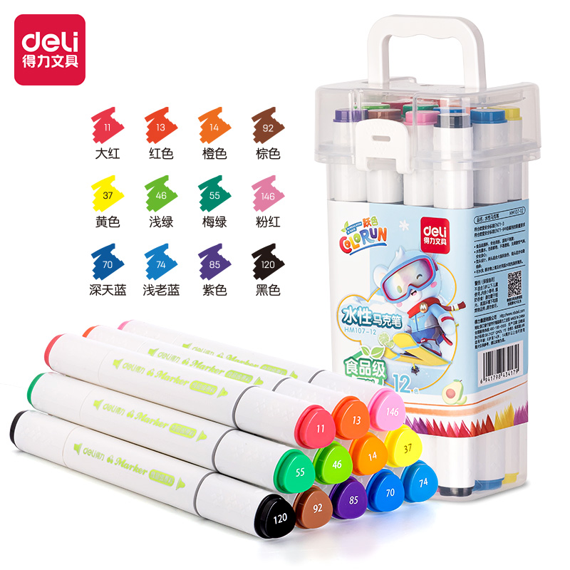 MARCADOR DELI SKETCH MARKER TRIANGULAR DOB PTA X 12