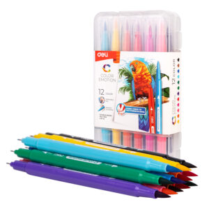 MARCADOR DELI PTA PINCEL DOB PTA COLOR EMOTION X 12