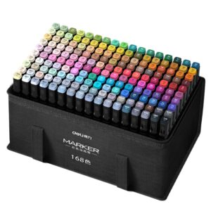 VALIJA DELI SKETCH MARKER PROFESIONAL DOBLE PTA X 168