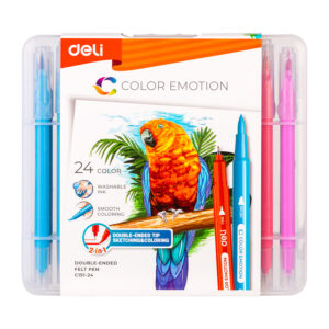 MARCADOR DELI PTA PINCEL DOB PTA COLOR EMOTION X 24