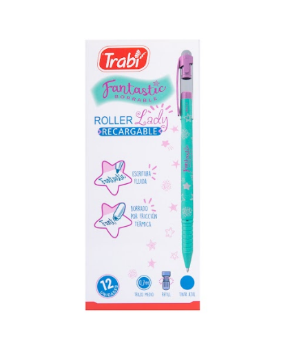 BOLIGRAFO TRABI GEL BORRABLE FRICCION LADY 07 AZUL