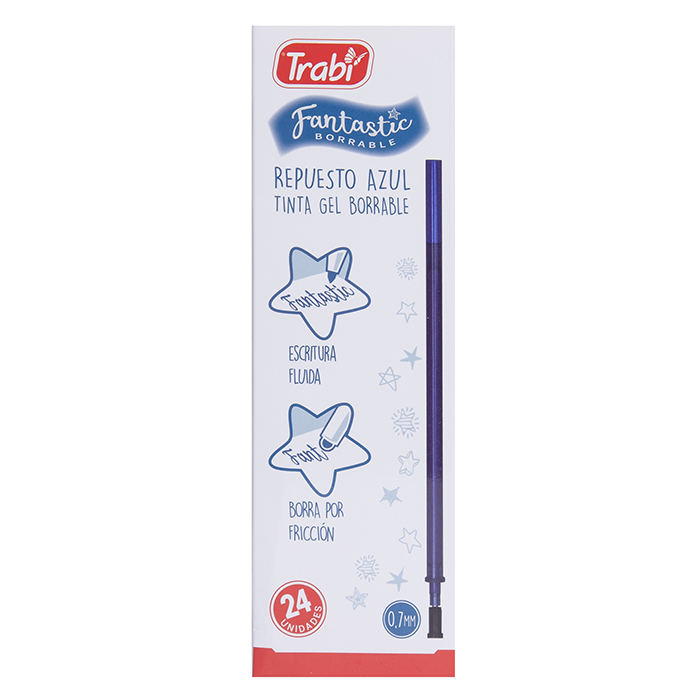 REPUESTO TRABI P/BOLIGRAFO BORRABLE FANTASTIC 07 AZUL