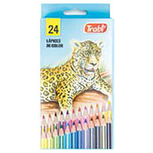 LAPICES COLORES TRABI X 24 UN LARGO MADERA