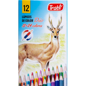 LAPICES TRABI BICOLOR X 12 UN LARGO MADERA 2=24