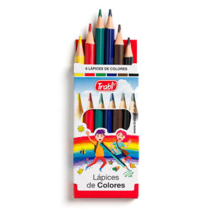 LAPICES COLORES TRABI X 6 UN CORTO RESINA