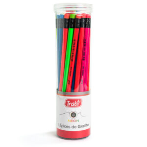 LAPIZ GRAFITO TRABI FLUO TUBO X 36 UN 5 COLORES