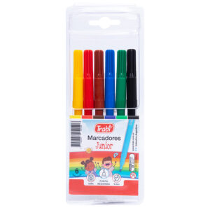 MARCADOR TRABI ESCOLAR X 6 UN AL AGUA JUNIOR BLISTER