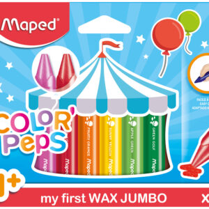 CRAYONES MAPED DE CERA JUMBO X 12 UN ESTUCHE