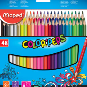 LAPICES COLORES MAPED LARGOS X 48 UN ESTUCHE