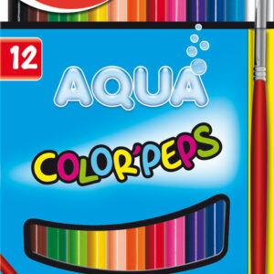 LAPICES COLORES MAPED AQUA X 12 UN (CON UN PINCEL) ESTUCHE