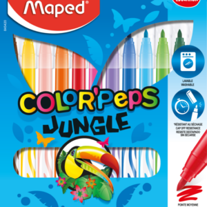 MARCADOR MAPED ESCOLAR JUNGLE X 12 UN ESTUCHE
