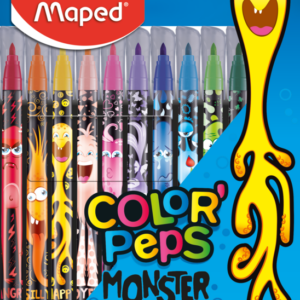 MARCADOR MAPED COLOR' PEPS MONSTER X 12 UN ESTUCHE
