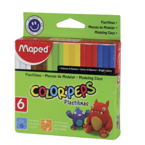 PLASTILINA MAPED X 6 UN 120 GRS SURTIDOS BARR 20 GRS ESTUCHE