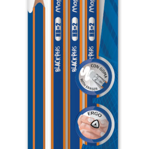 LAPIZ GRAFITO MAPED NAVY CON GOMA X 3 UN HB BLISTER